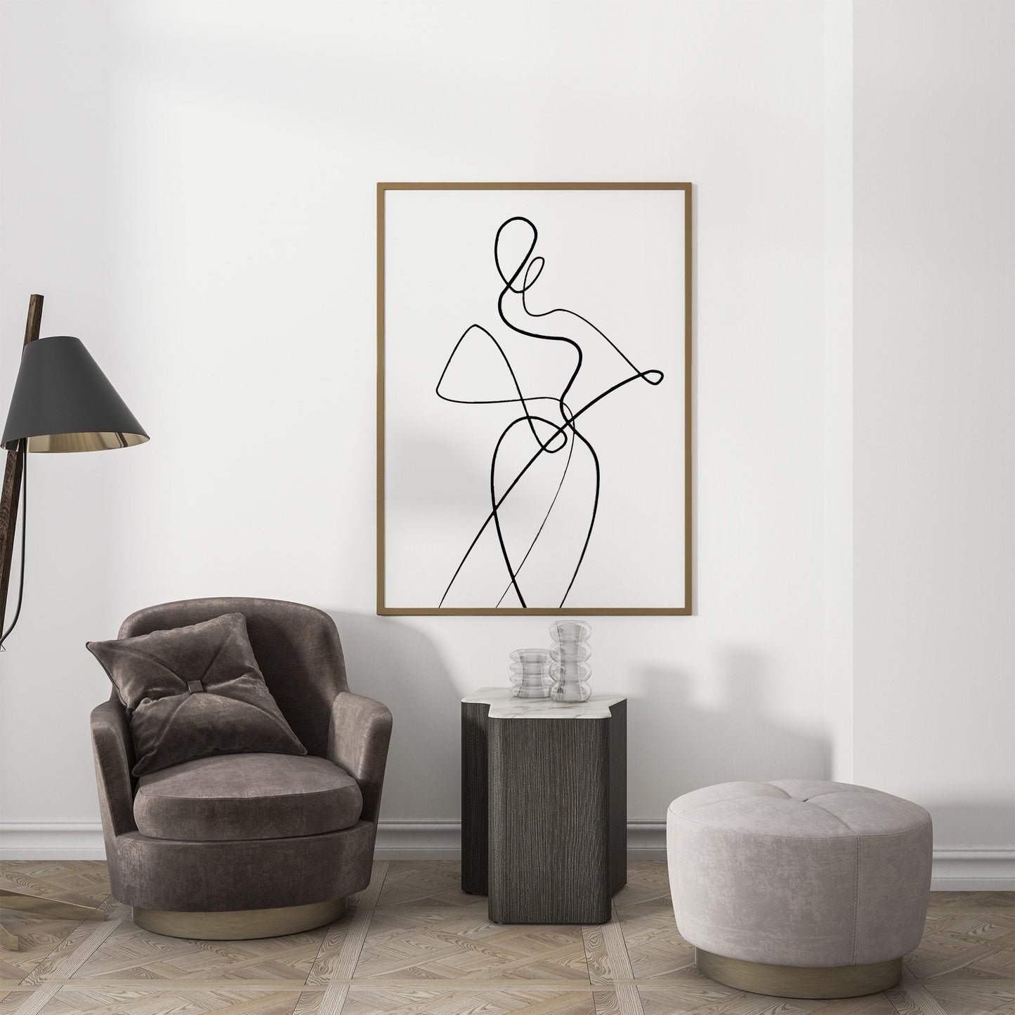 Line art figuratone poster