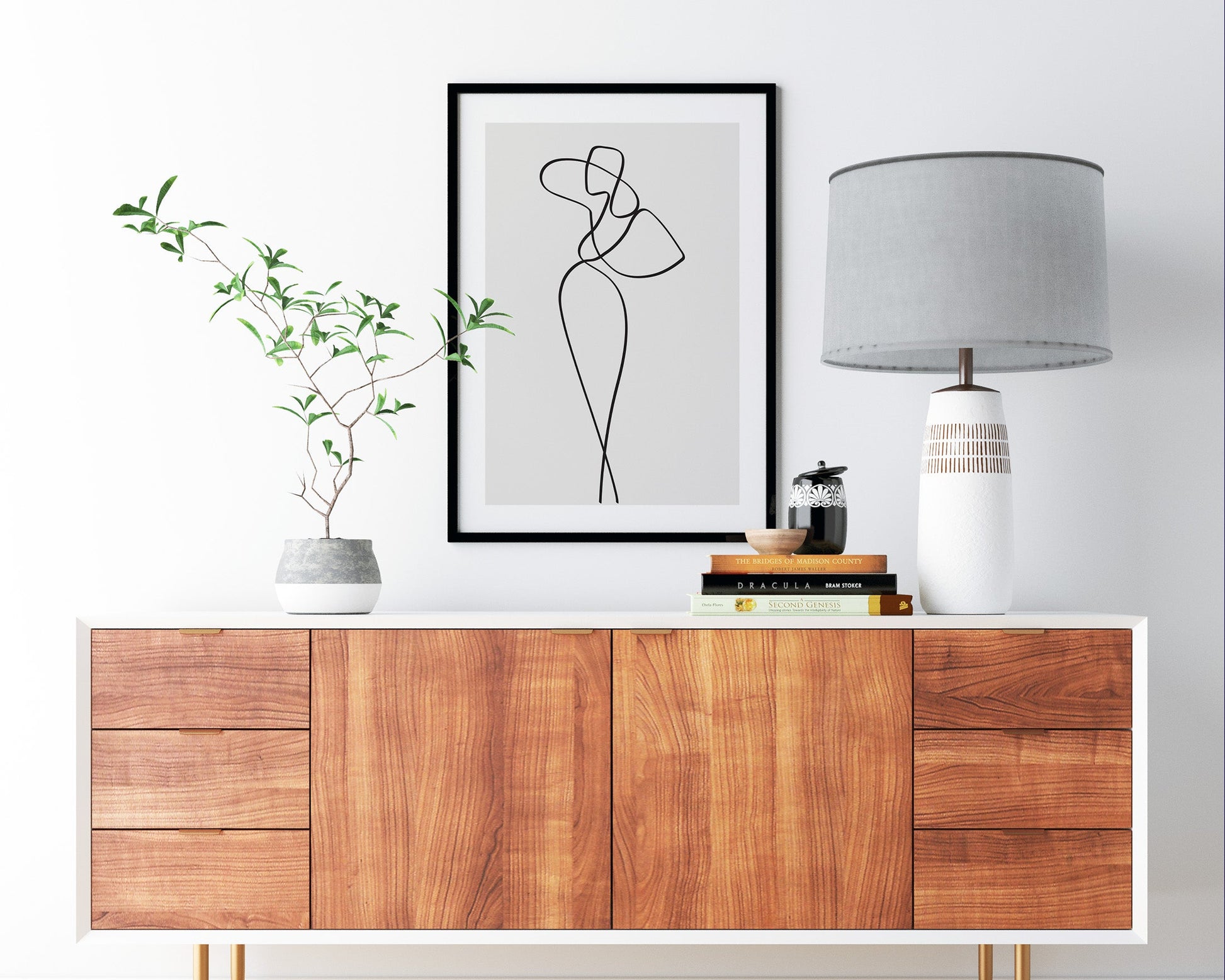 Minimalist line art print