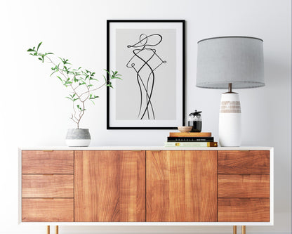 Minimalist line art print