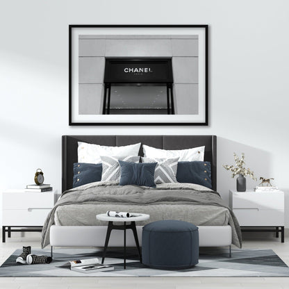 Black and white Chanel photography poster