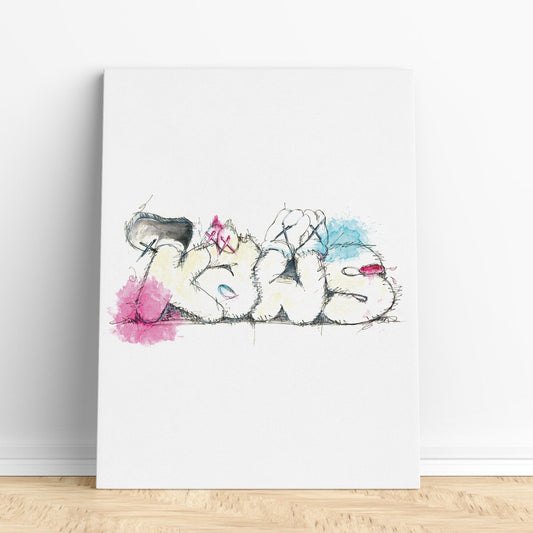KAWS wall art canvas print