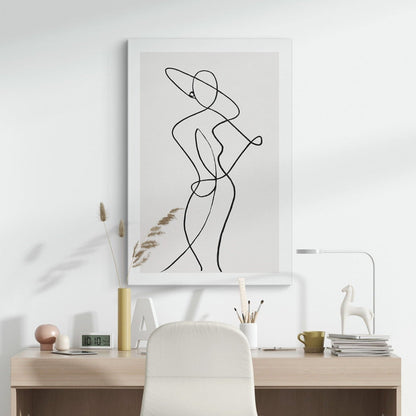 Line Art Woman Canvas Print