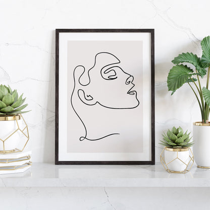 Set of 3 Line Face Prints