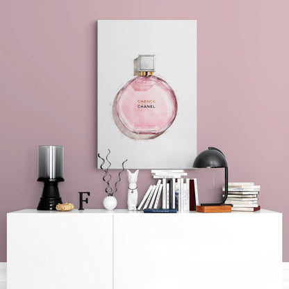 Pink decor with canvas wall art