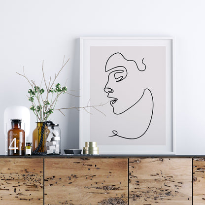 Set of 3 Line Face Prints