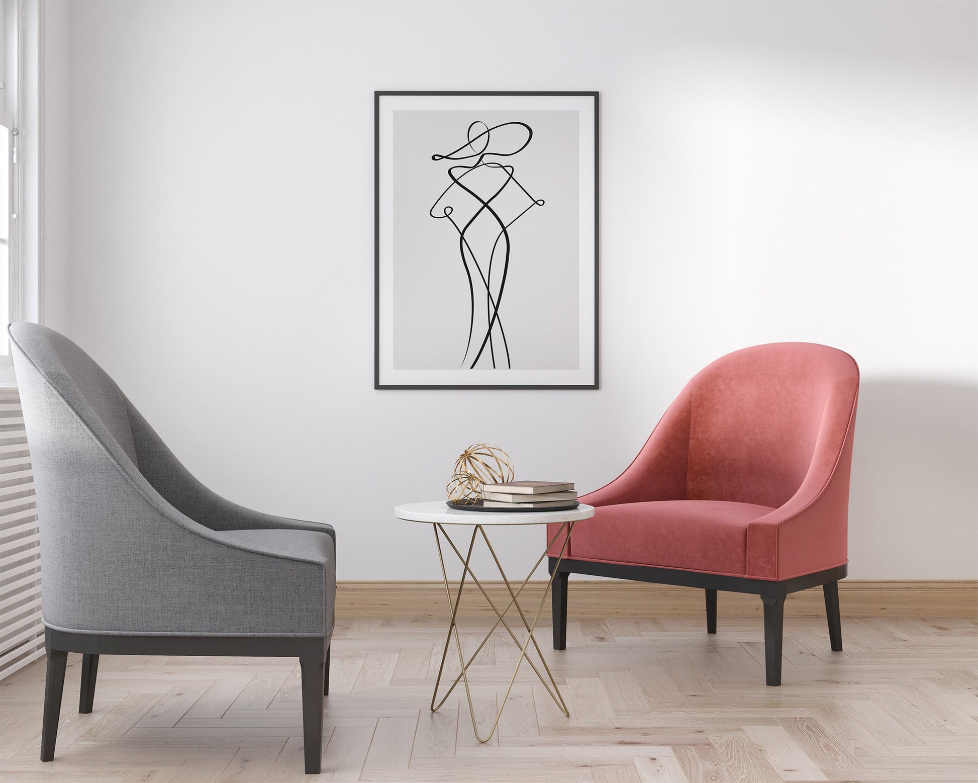 Elegant line art poster