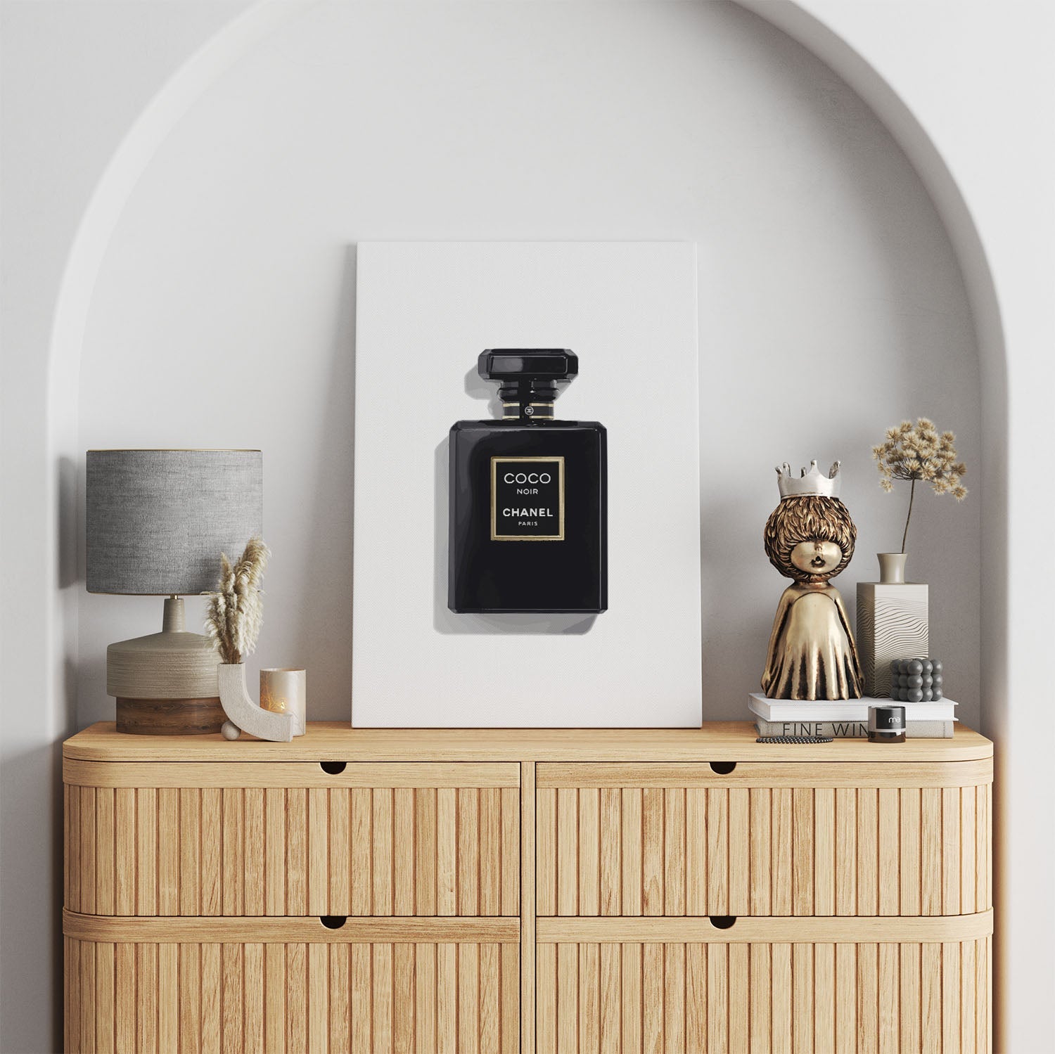 Designer perfume bottle printed on canvas