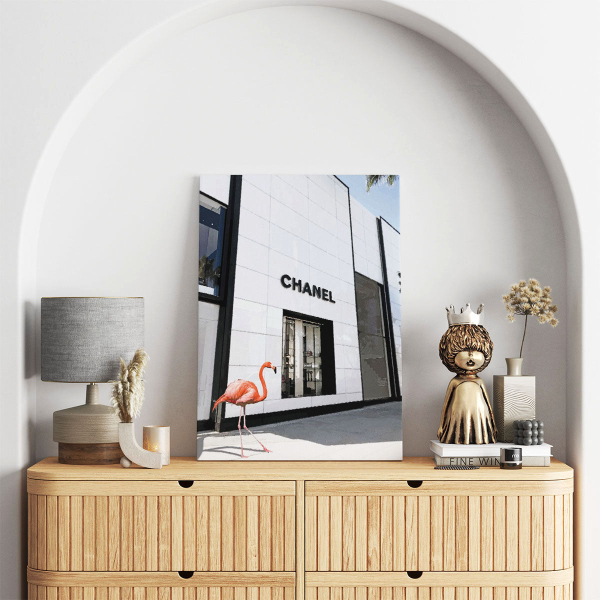 Fashion decor featuring a pop art print
