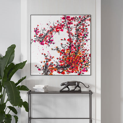Modern interior with Asian artwork