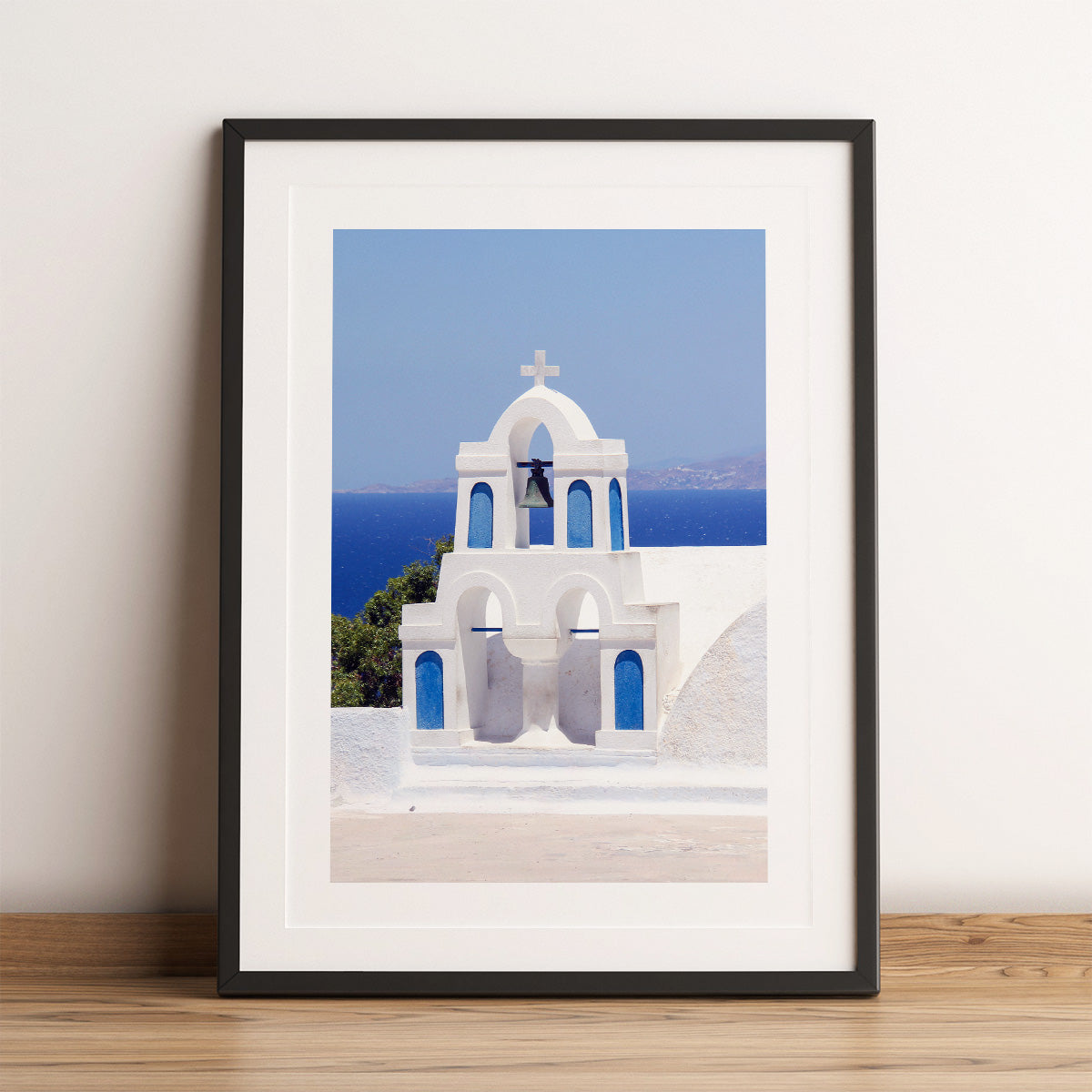 Santorini Church Bells Print