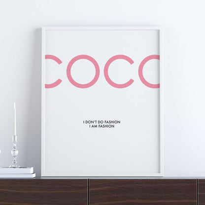 Pink Coco Quote Print