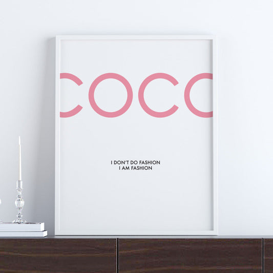 Pink Coco Quote Print