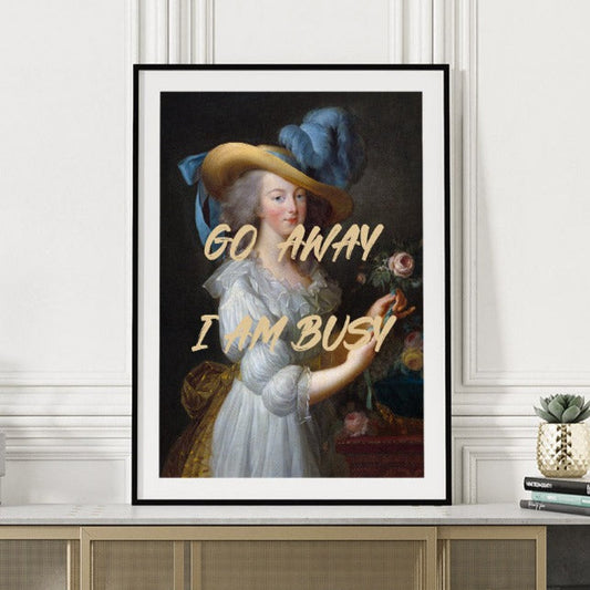 Marie Antoinette altered art print with typography