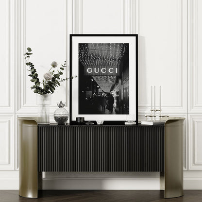 Gucci art print in black and white