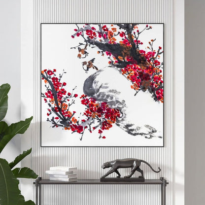 Large Japanese watercolor painting