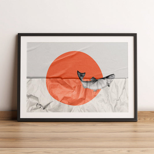 Japanese flag wall art