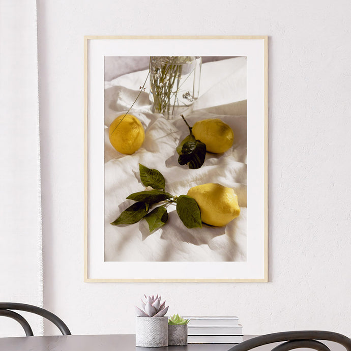 Lemons in the sun photography print