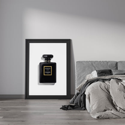 Gold Perfume Bottle Print