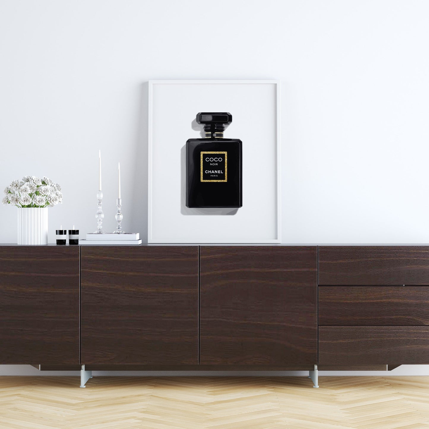 Gold Perfume Bottle Print