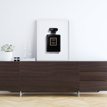 Gold Perfume Bottle Print