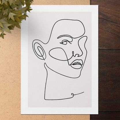 Set of 3 Line Face Prints