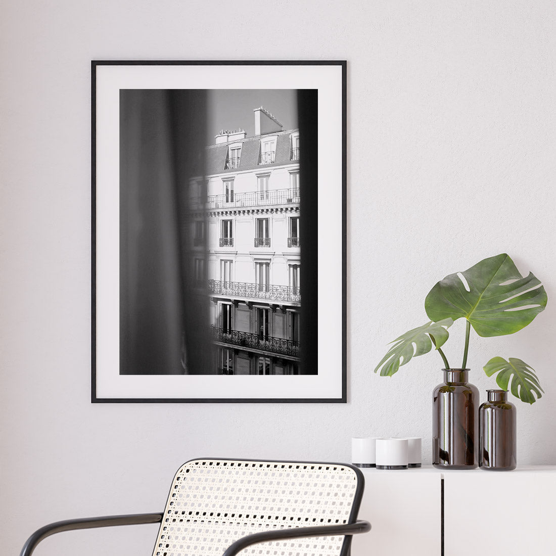 Paris photography print in black frame