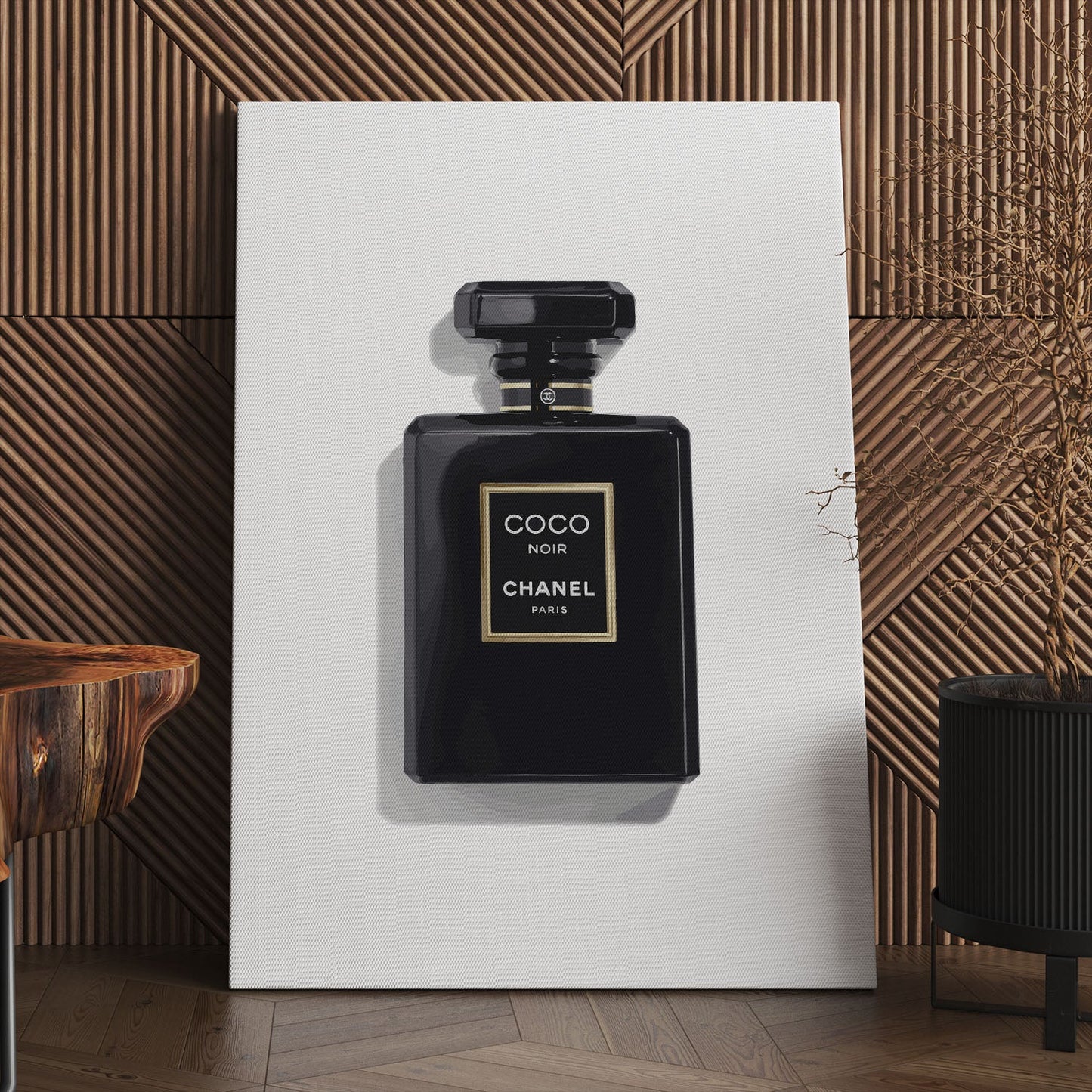 Large perfume bottle fashion print on canvas