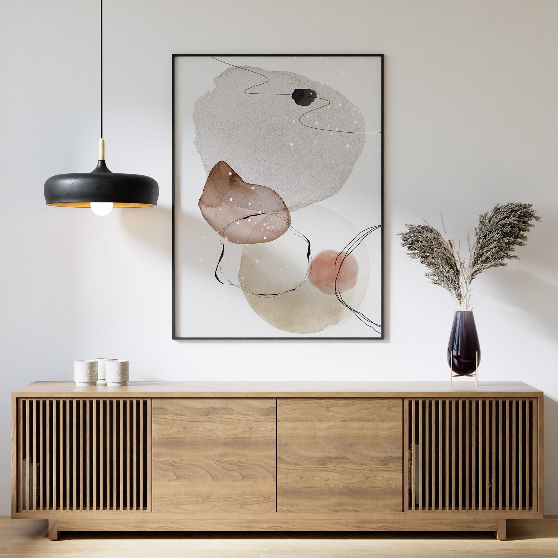 Modern art in an abstract Scandinavian style 