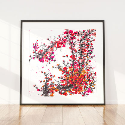 Framed Japanese art print