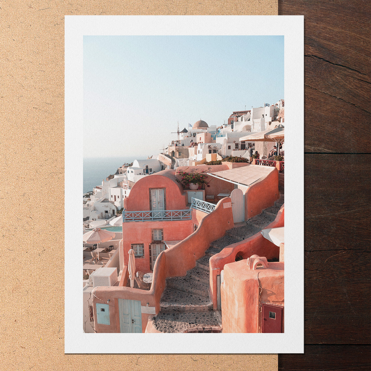 Santorini coast photography poster
