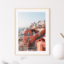 Load image into Gallery viewer, Terracotta houses in Santorini Poster
