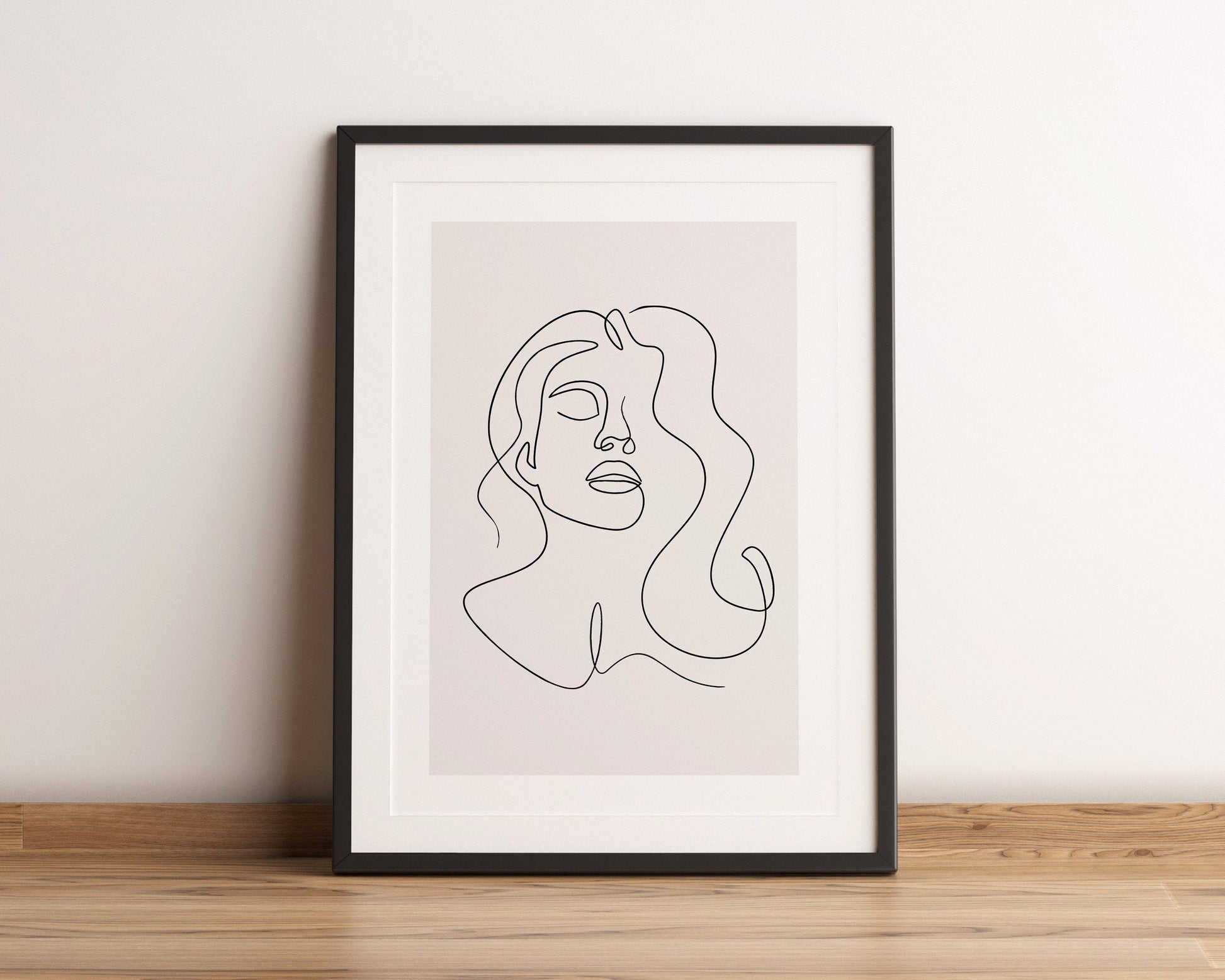 Line art woman print