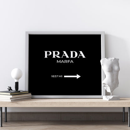 Fashion wall art featuring Prada Marfa image