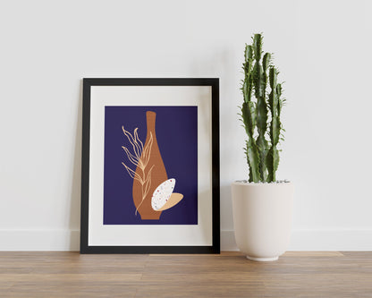 Boho Terrazzo Vase Print