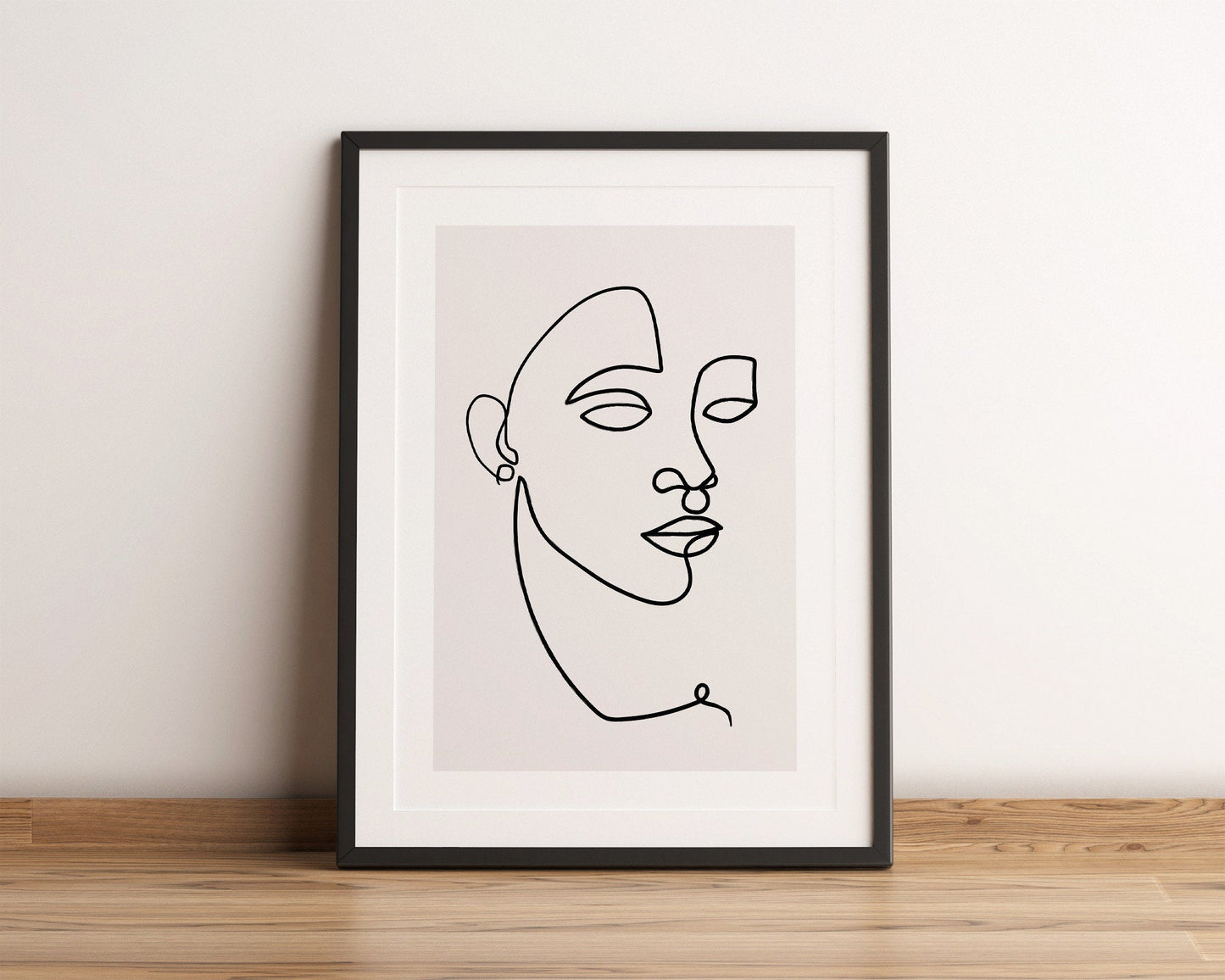 Abstract Nose Ring Line Art Print