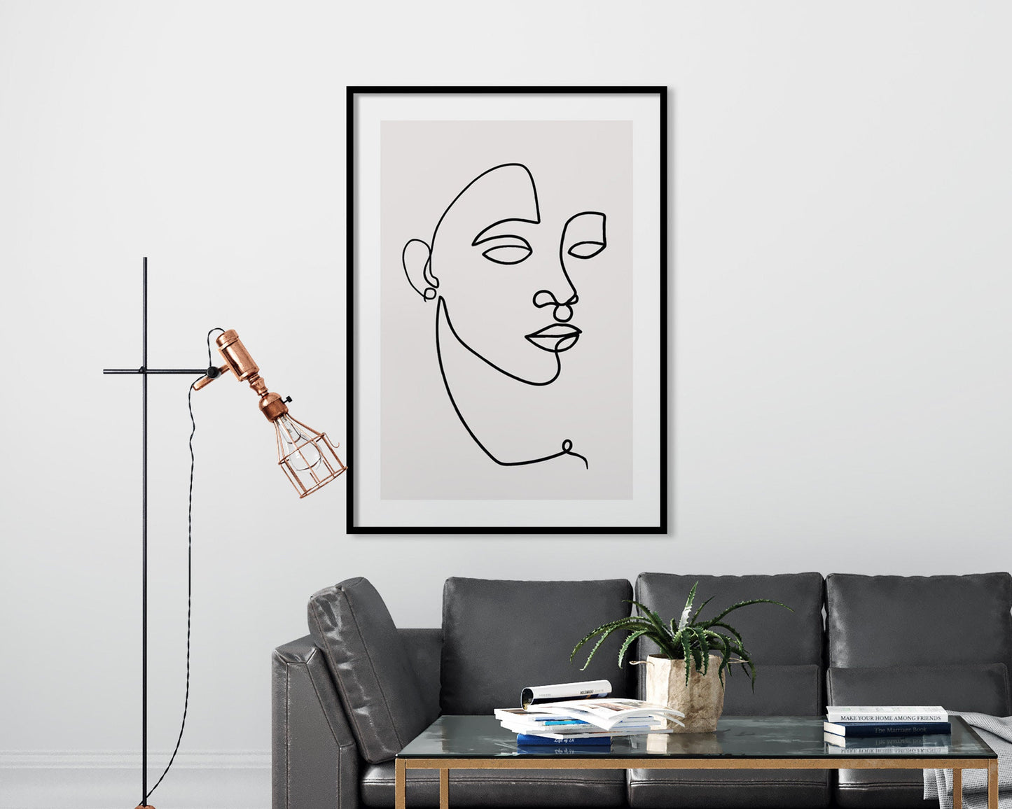 Abstract Nose Ring Line Art Print