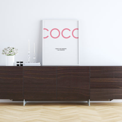 Pink Coco Quote Print