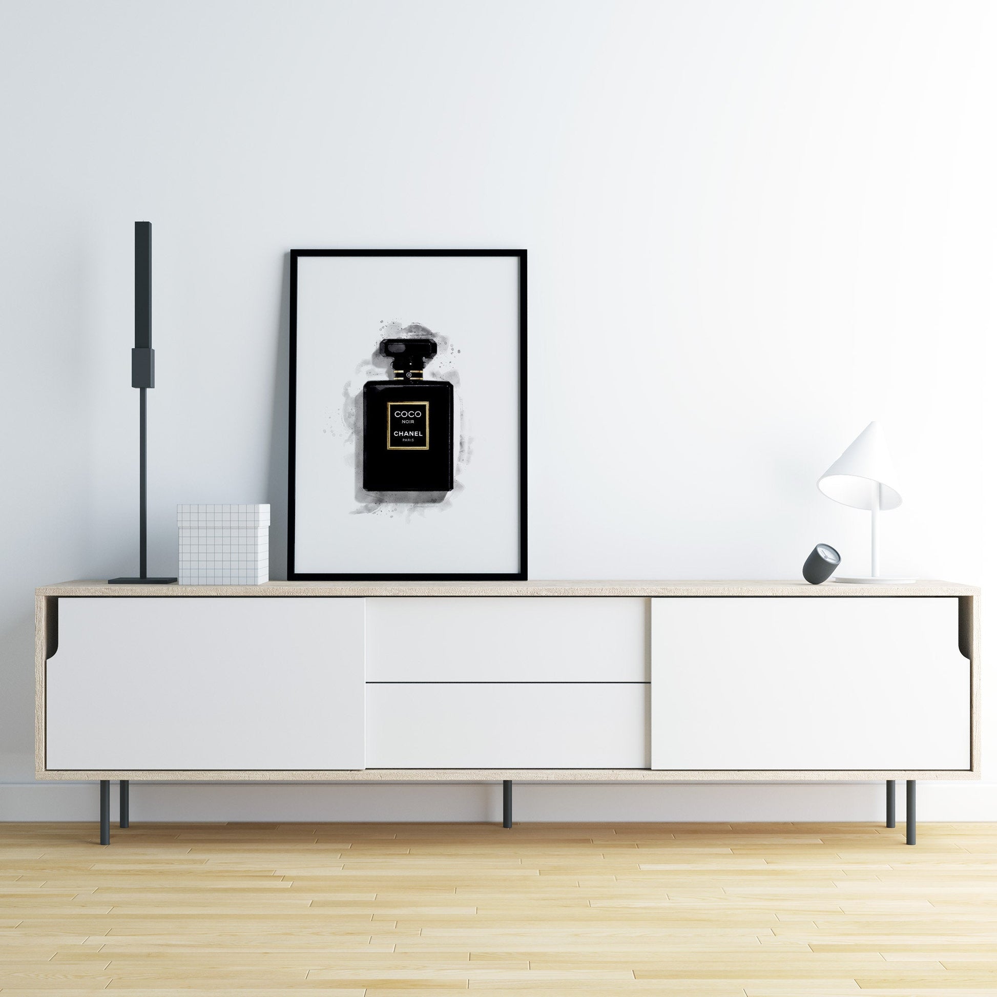 Large Chanel Coco perfume bottle art print