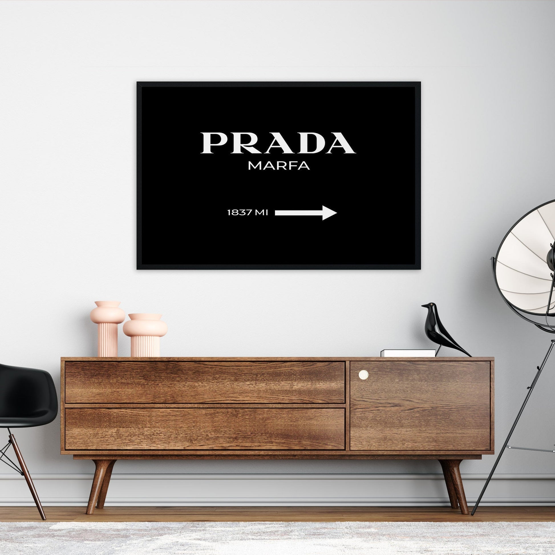 Large Prada Marfa sign in black