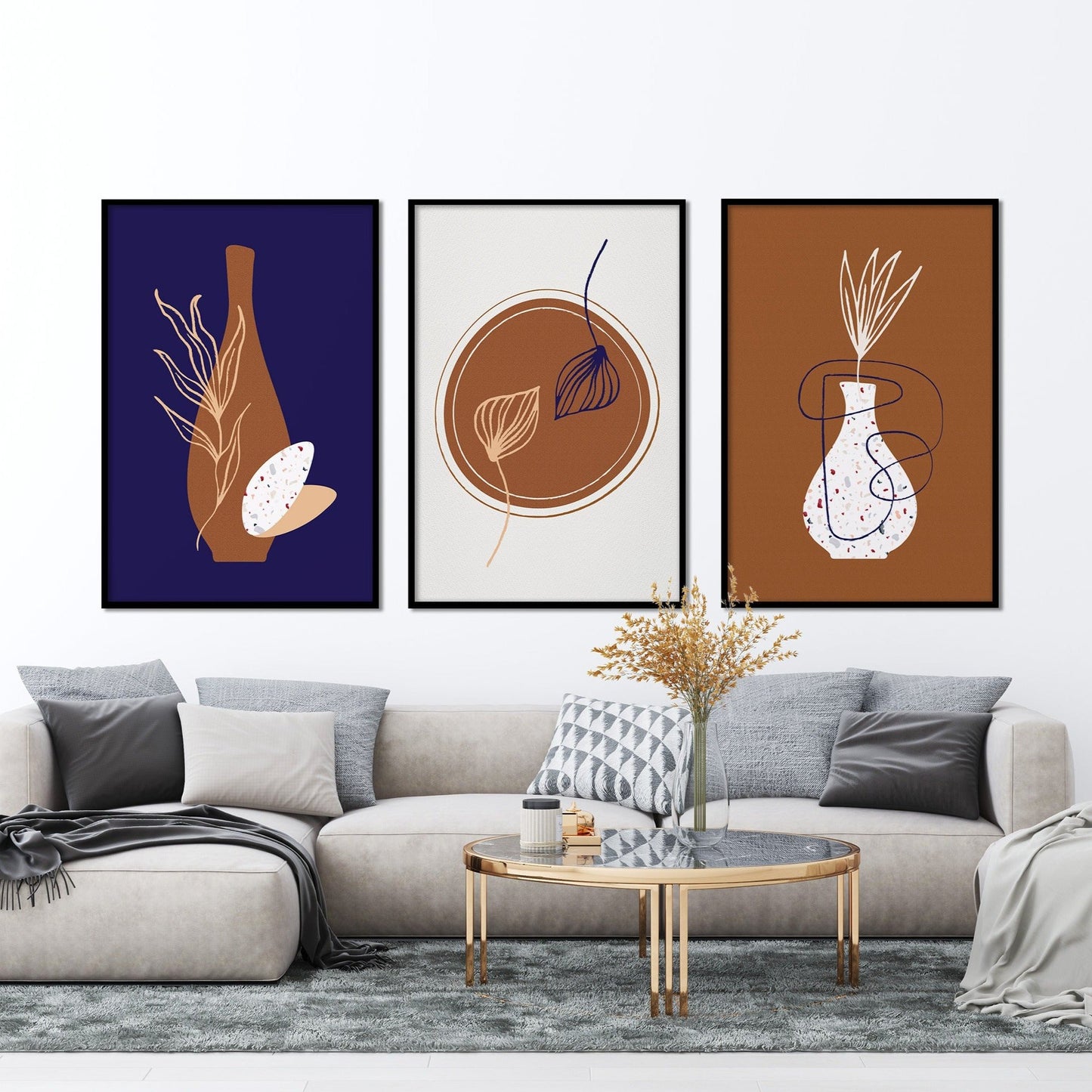 Set of 3 Terrazzo Vase Prints