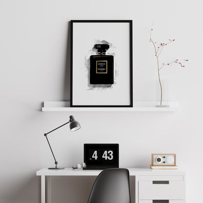 watercolor perfume bottle art print