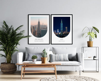 New York City Coordinates Print