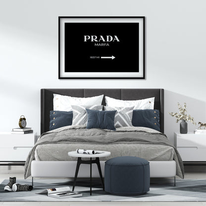 Large Prada Marfa print in black