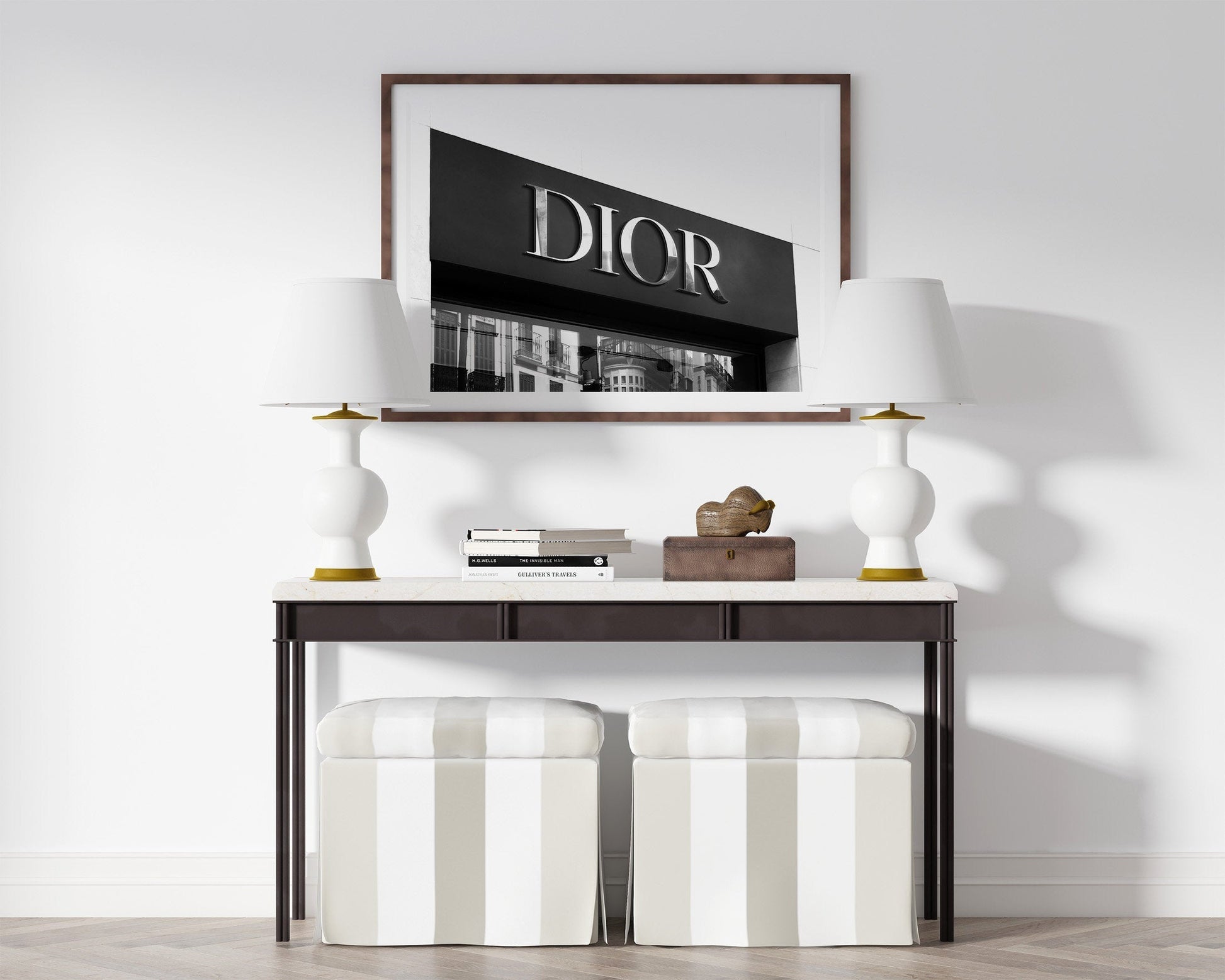 Black and white Dior art print
