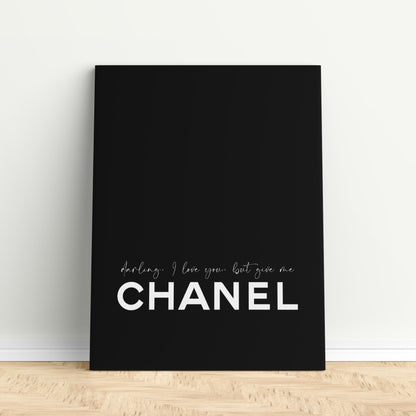 Black fashion darling canvas print