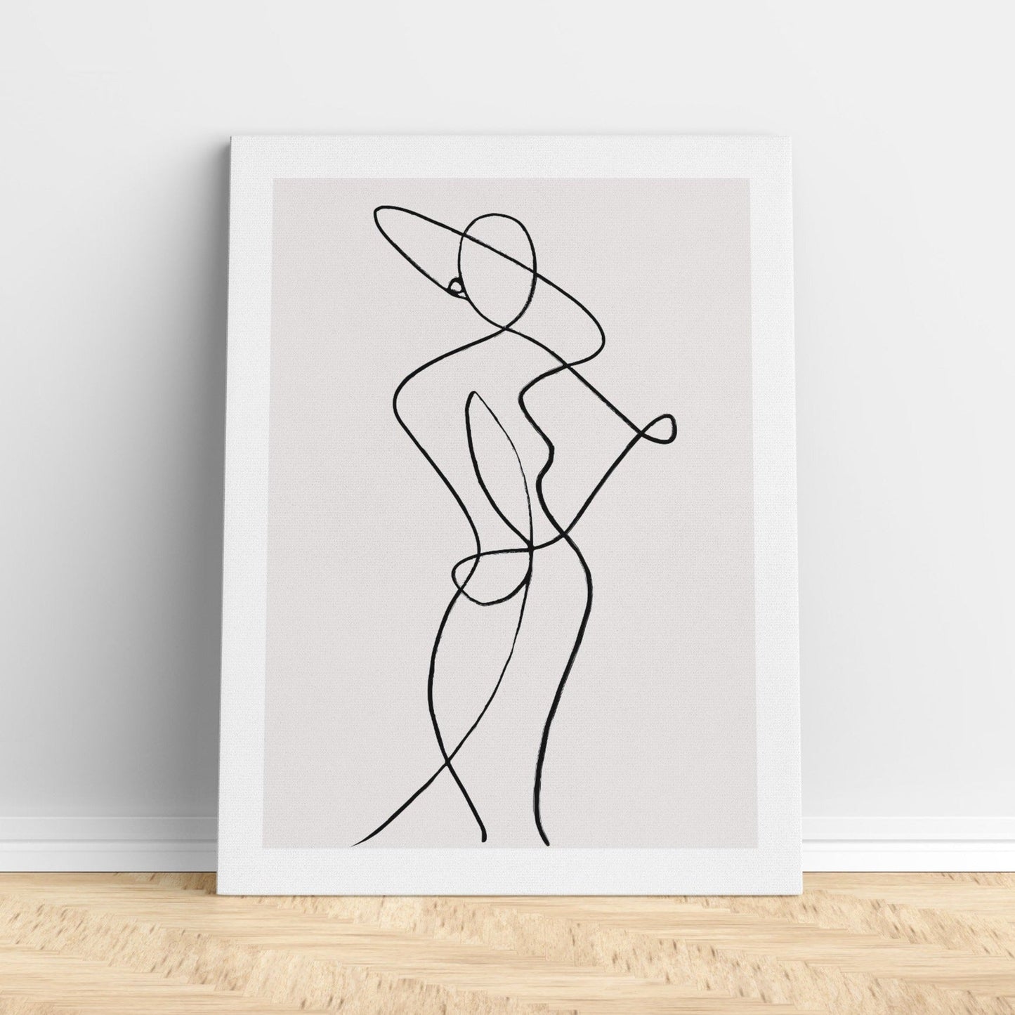 Line Art Woman Canvas Print