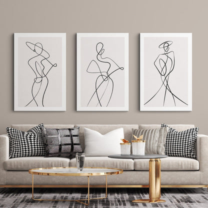 Line Art Woman Canvas Print