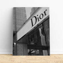 Load image into Gallery viewer, Dior photographic canvas wall art in black and white

