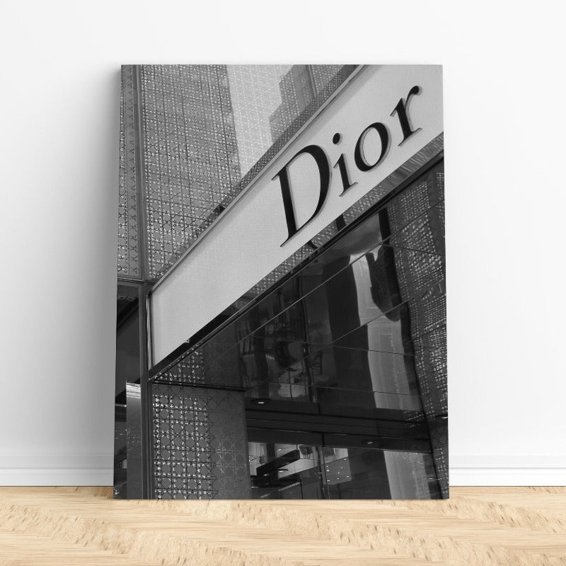 Dior photographic canvas wall art in black and white