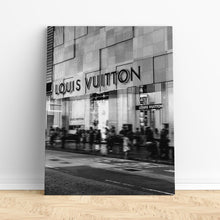 Load image into Gallery viewer, Louis Vuitton canvas print in black and white
